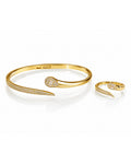 Medusa Crystal Wrap Bracelet & Ring Set