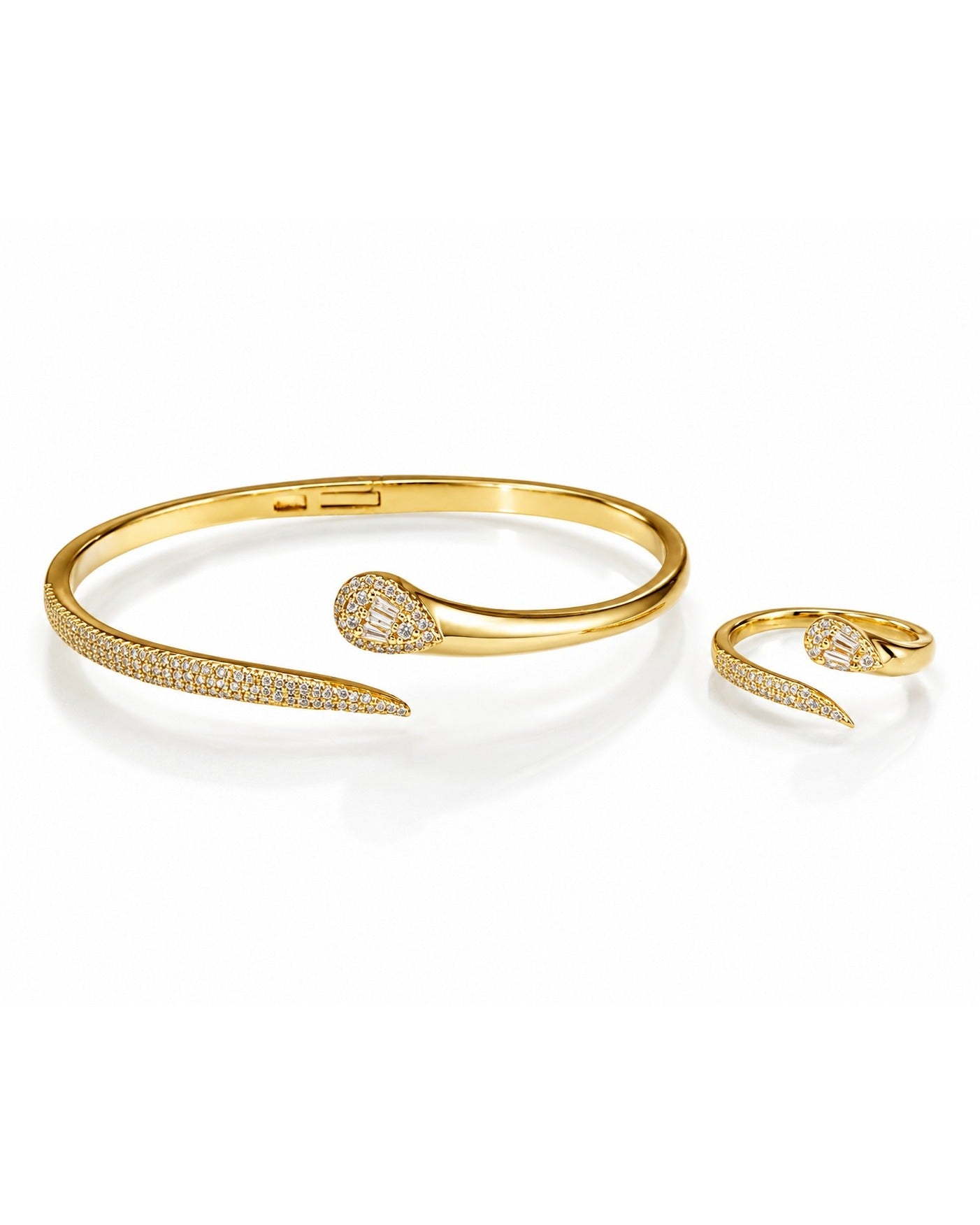 Medusa Crystal Wrap Bracelet & Ring Set