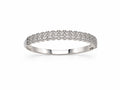 Diamond Bracelet Bangle with cubic zirconia stones, premium silver polish