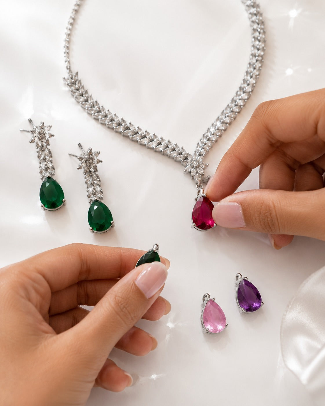 5-in-1 Chroma Necklace Set - Zari and Zevar