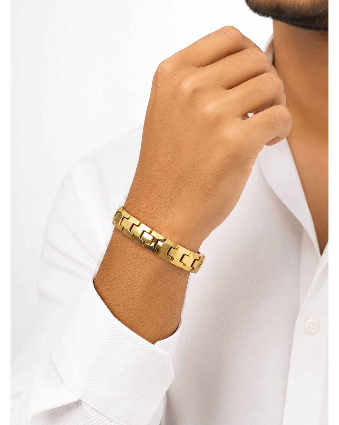Apex Gold Link Bracelet - Zari and Zevar