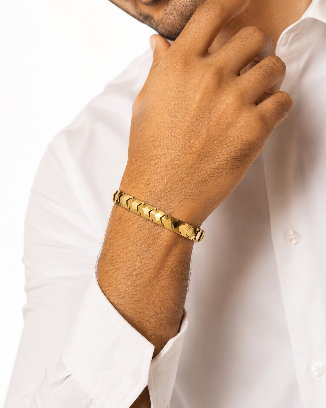 Apex Gold Link Bracelet - Zari and Zevar