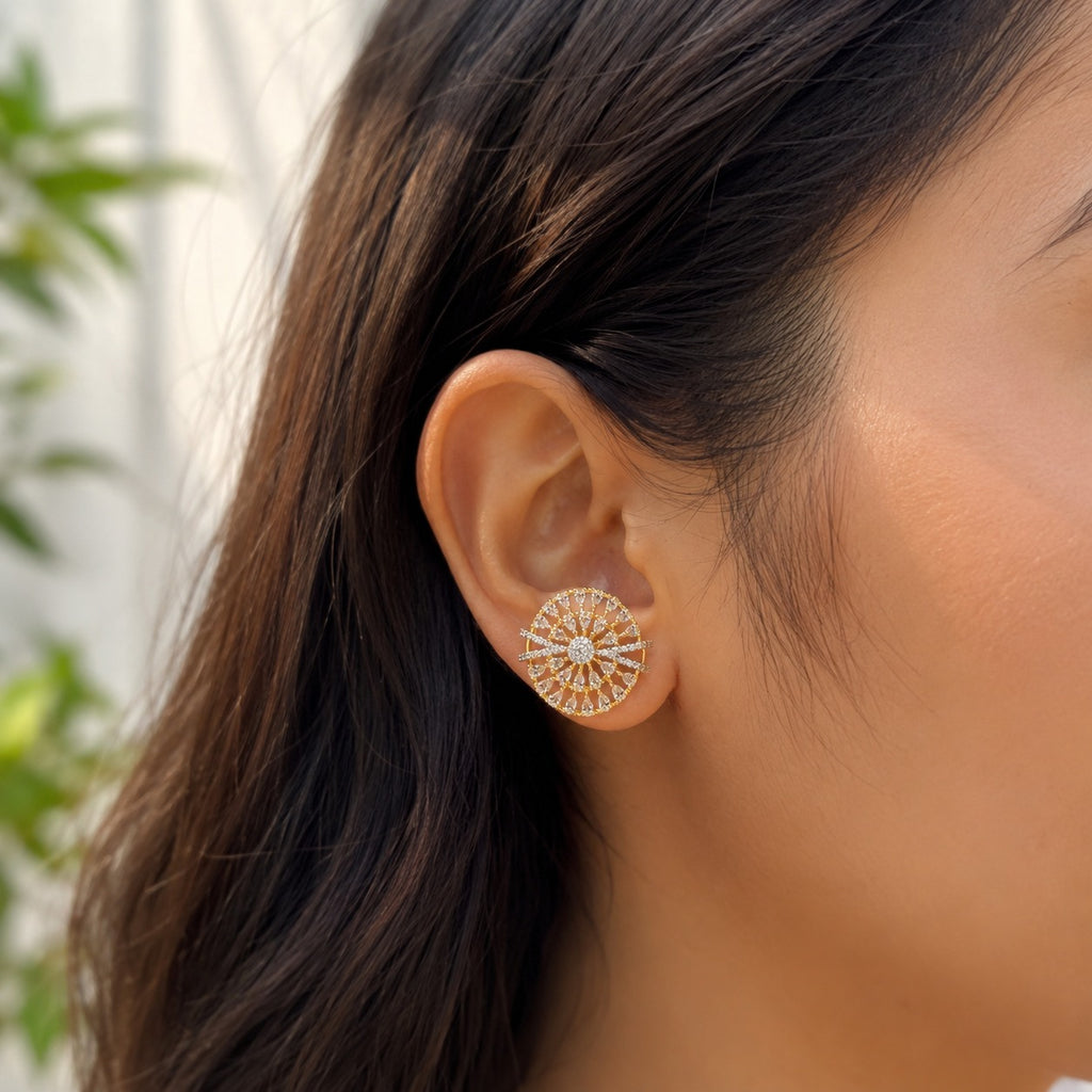 Aura Sunburst Studs - Zari and Zevar