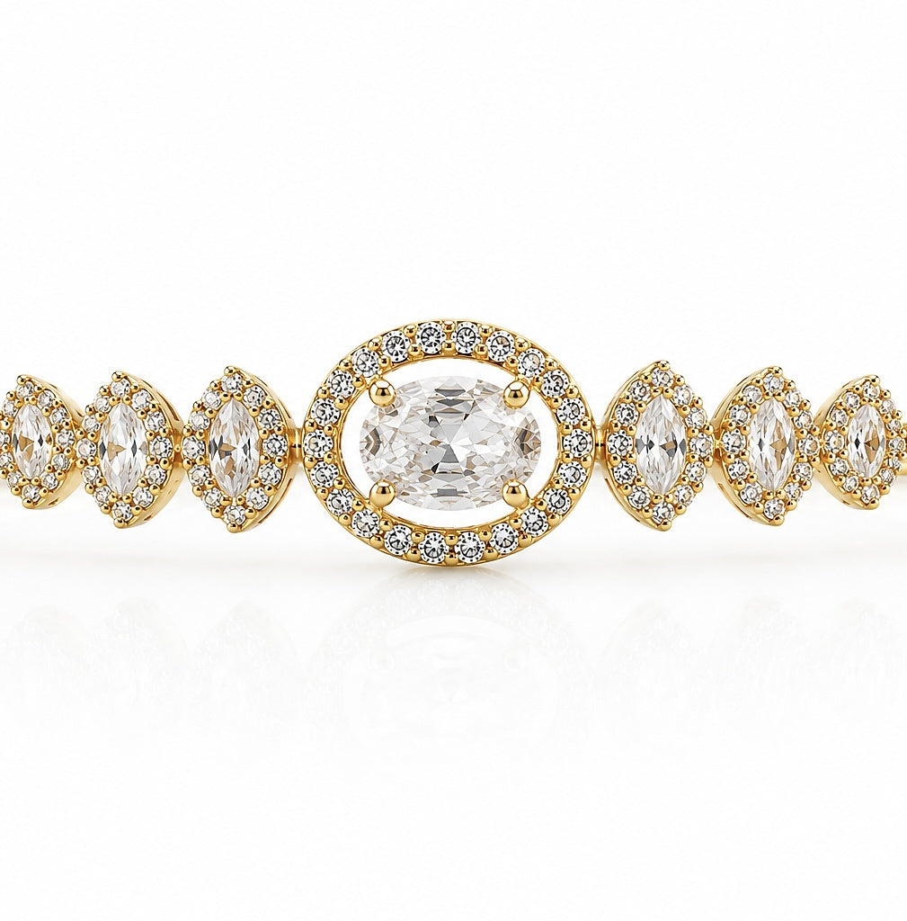 Aurora Oval Bracelet - Zari and Zevar
