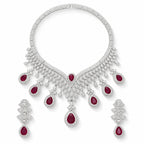 Aurora Ruby Garland Collar - Zari and Zevar