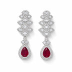 Aurora Ruby Garland Collar - Zari and Zevar