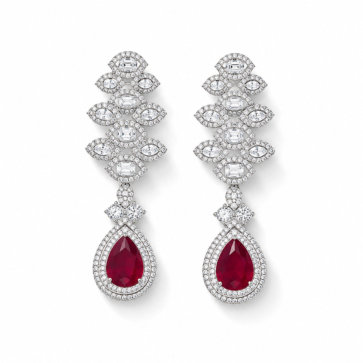 Aurora Ruby Garland Collar - Zari and Zevar