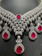 Aurora Ruby Garland Collar - Zari and Zevar