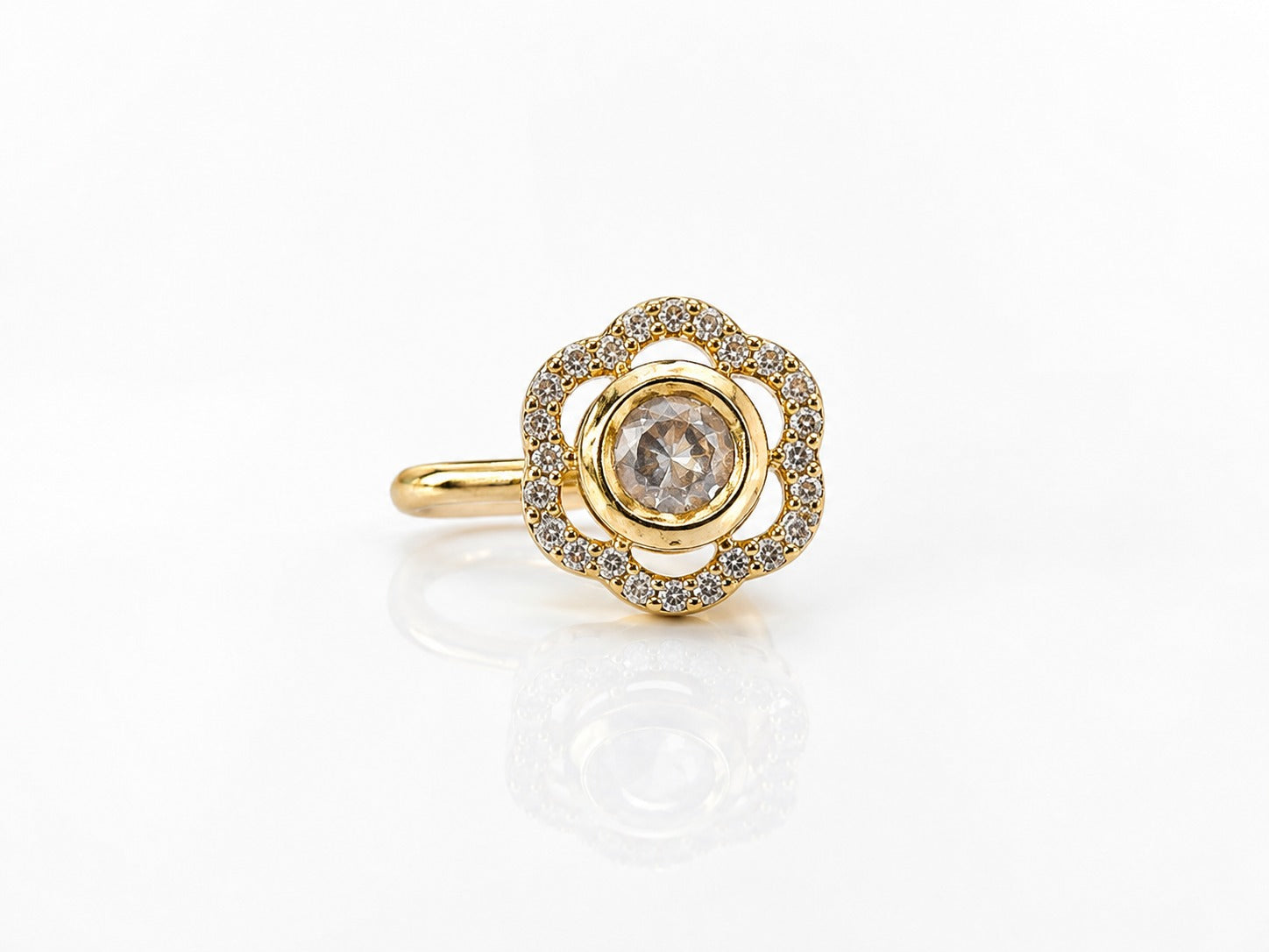 Bloom Kundan Nosepin - Zari and Zevar
