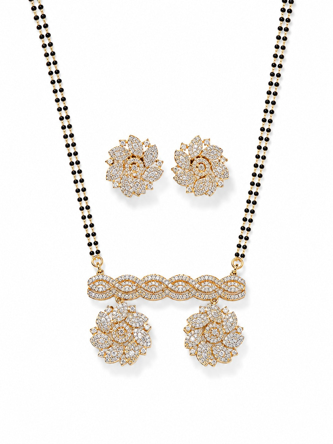 Blossom Infinity Mangalsutra Set - Zari and Zevar