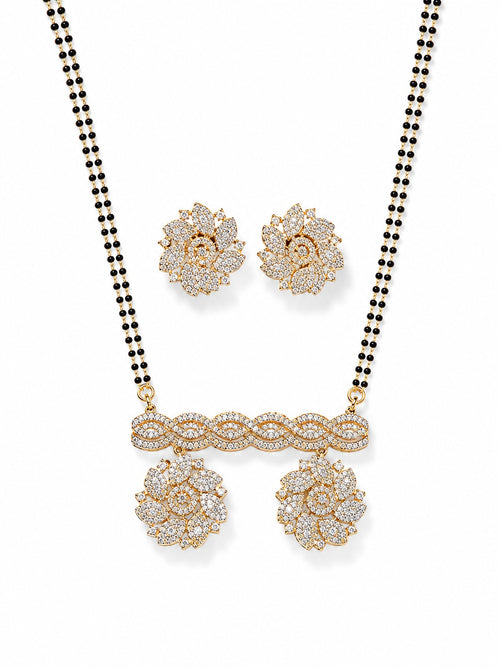Blossom Infinity Mangalsutra Set - Zari and Zevar