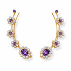 Blossom Lavender Earcuff - Zari and Zevar