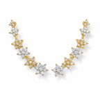 Blossom Silver Golden Earcuff - Zari and Zevar