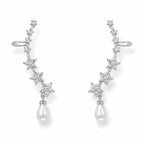 Blossom With Pearl Earcuff - Zari and Zevar