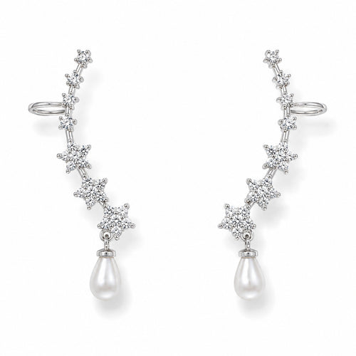 Blossom With Pearl Earcuff - Zari and Zevar