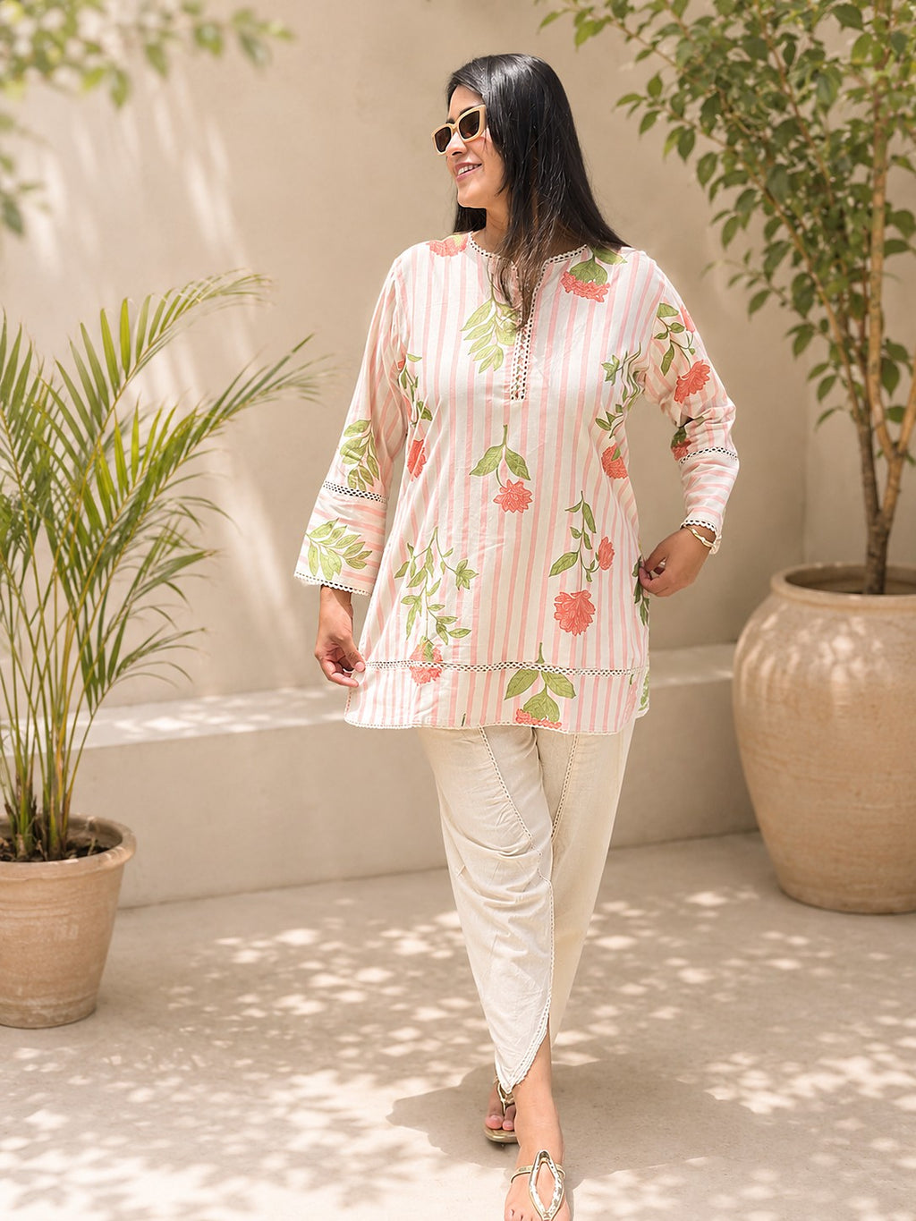 Blush Petal Co-ord Set - Zari and Zevar