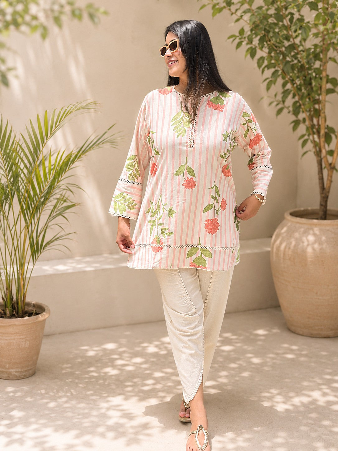 Blush Petal Co-ord Set - Zari and Zevar
