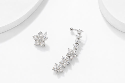 Celestial Starburst Earcuff & Stud Set - Zari and Zevar