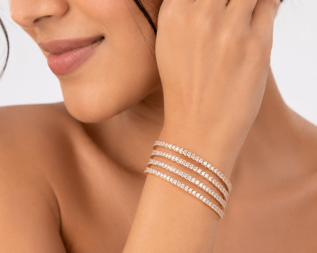 Classic Diamond Bangles - Zari and Zevar