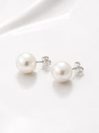 Classic Luminous Pearl Stud Earrings - Zari and Zevar