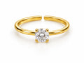 Classic Round Solitaire Gold Ring - Zari and Zevar
