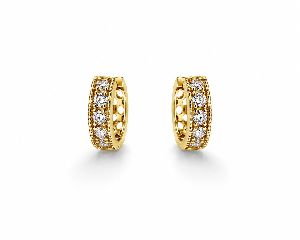 Classic Single-Row Crystal Earrings - Zari and Zevar