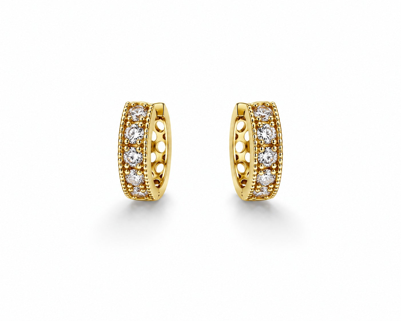 Classic Single-Row Crystal Earrings - Zari and Zevar