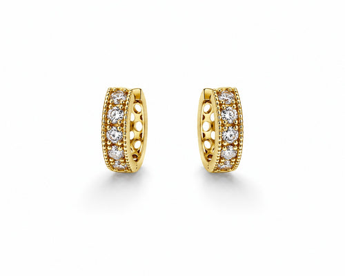 Classic Single-Row Crystal Earrings - Zari and Zevar