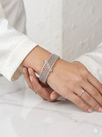 Crystal Leaf Bracelet - Zari and Zevar