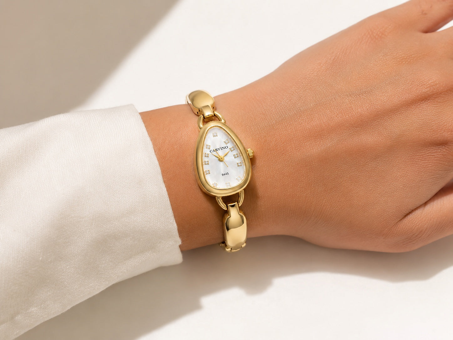 Crystal Pearl Drop Watch - Zari and Zevar