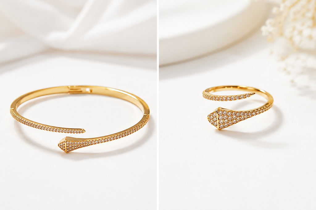 Crystal Serpent Bracelet & Ring - Zari and Zevar