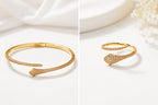 Crystal Serpent Bracelet & Ring - Zari and Zevar