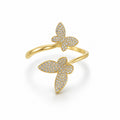Dancing Butterfly Open Ring - Zari and Zevar