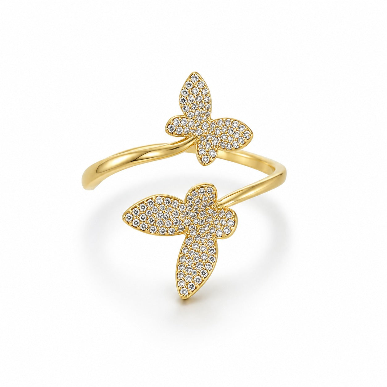 Dancing Butterfly Open Ring - Zari and Zevar