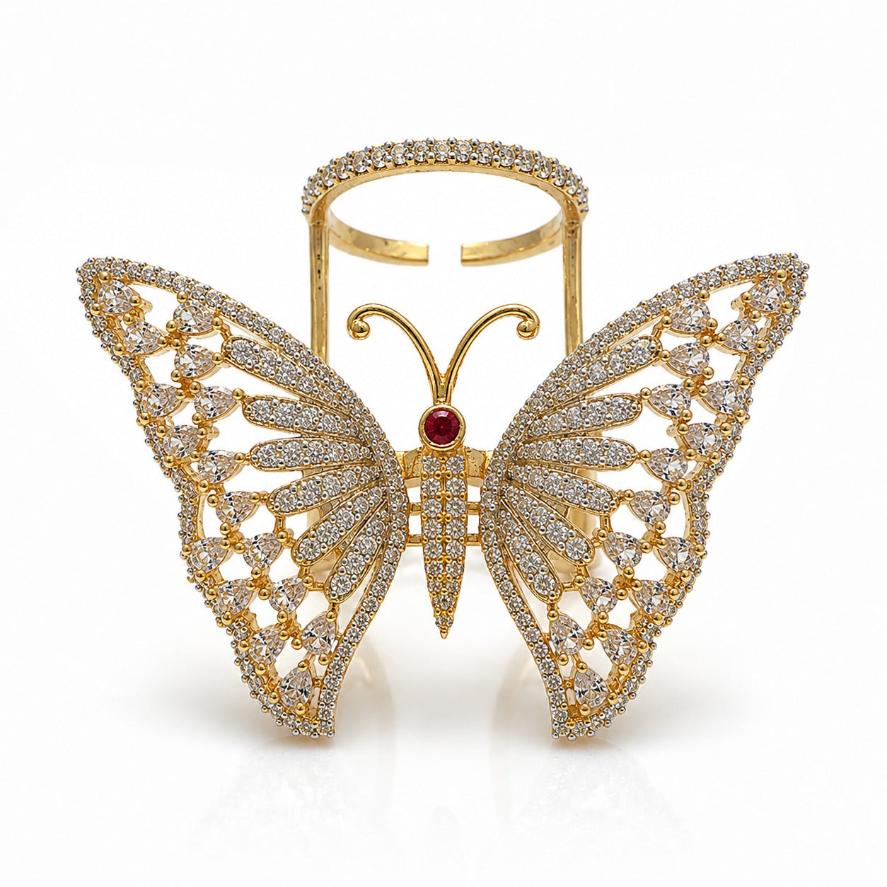 Diamond Butterfly Ring - Zari and Zevar