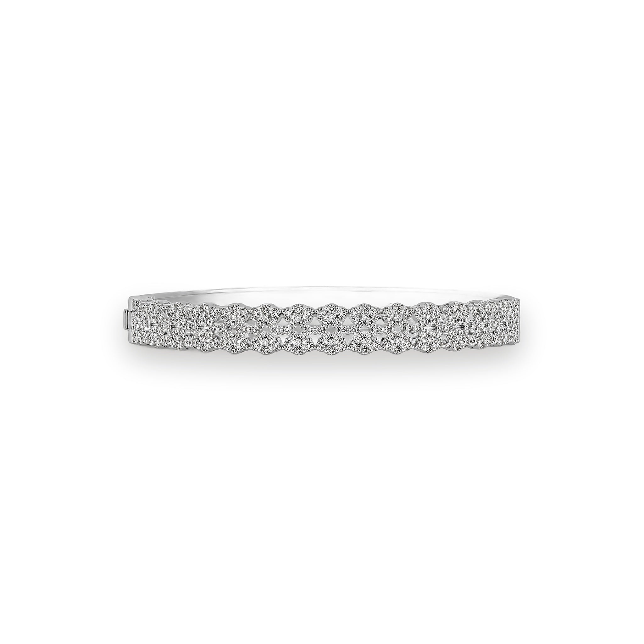 Diamond Silver Bracelet - Zari and Zevar