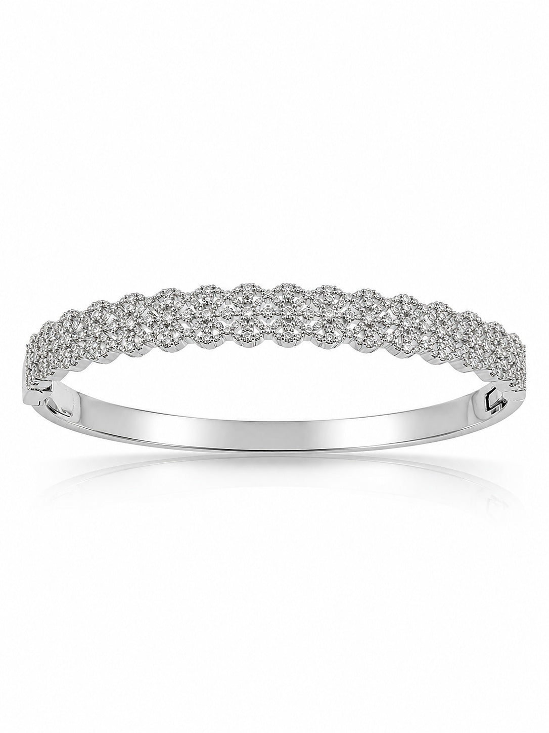 Diamond Silver Bracelet - Zari and Zevar