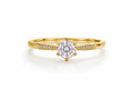 Elegant Tapared Solitaire Gold Ring - Zari and Zevar