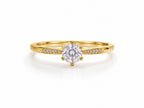 Elegant Tapared Solitaire Gold Ring - Zari and Zevar