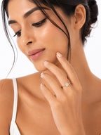 Elegant Tapared Solitaire Gold Ring - Zari and Zevar
