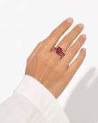 Emerald-Cut Pink Sapphire Eternity Ring - Zari and Zevar
