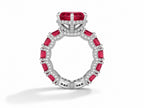 Emerald-Cut Pink Sapphire Eternity Ring - Zari and Zevar