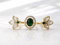 Emerald Polki Stone Ring - Zari and Zevar