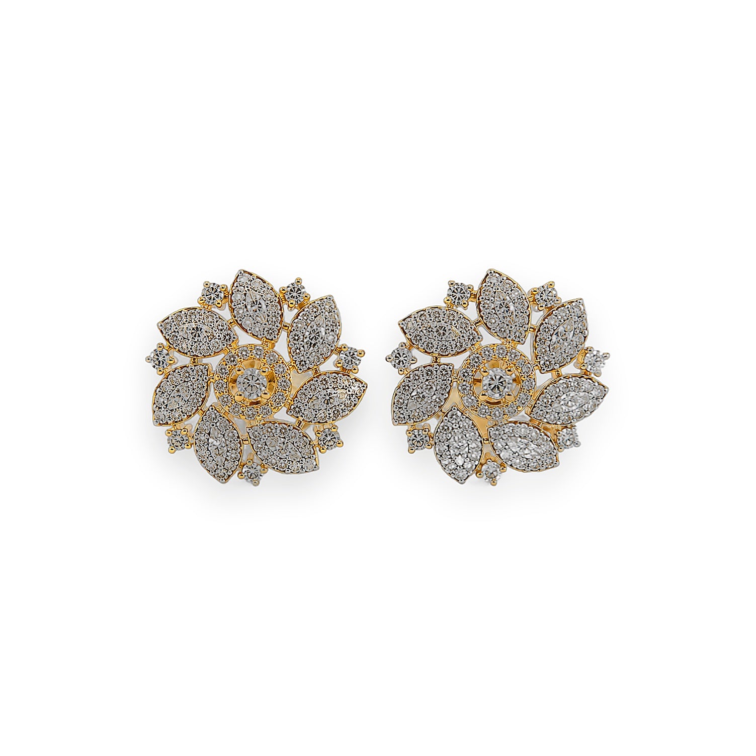 Fiona Swirl Blossom Earrings - Zari and Zevar