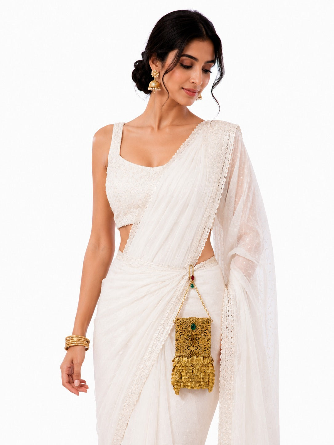 Gilded Emerald Handheld Mobile Sling - Zari and Zevar