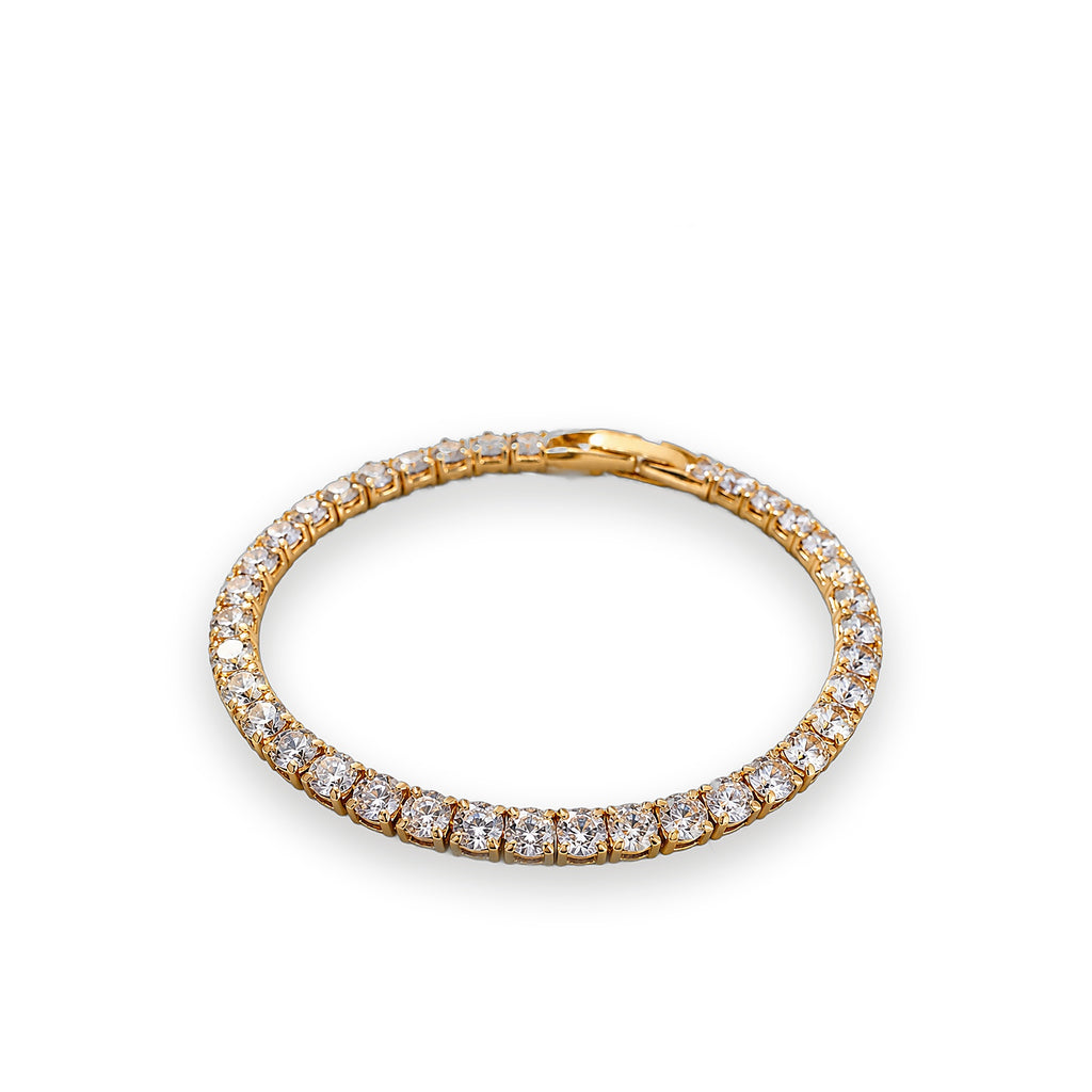 Golden Classic Tennis Bracelet - Zari and Zevar