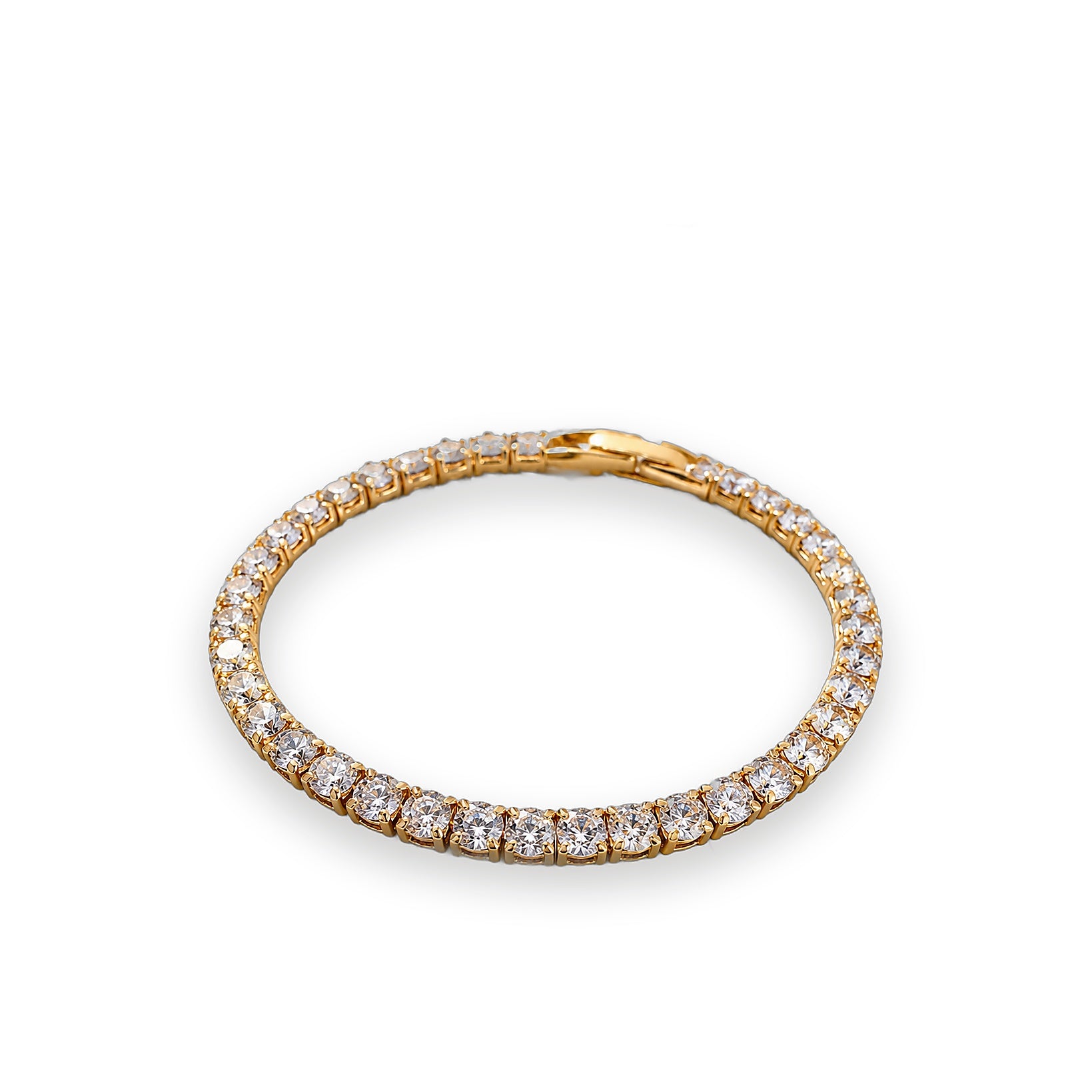 Golden Classic Tennis Bracelet - Zari and Zevar