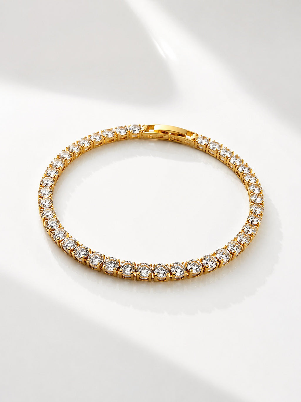 Golden Classic Tennis Bracelet - Zari and Zevar