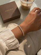 Golden Classic Tennis Bracelet - Zari and Zevar