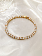 Golden Classic Tennis Bracelet - Zari and Zevar